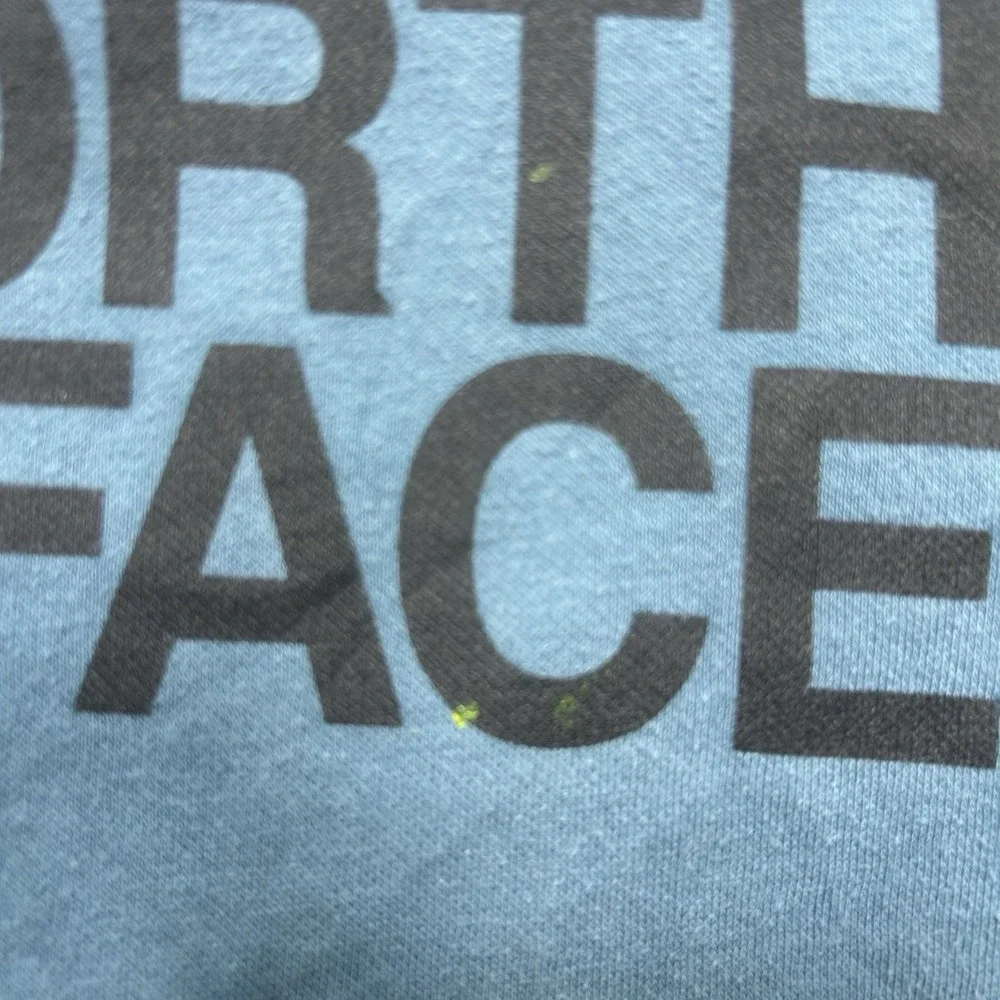 The North Face Half Dome Hoodie Mens‎ XL Blue Pullover Outdoor *PAINT SPOTS